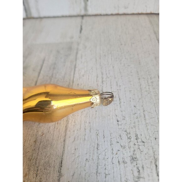 Radko large gold glass spiral ornament Xmas vintage - Picture 11 of 11